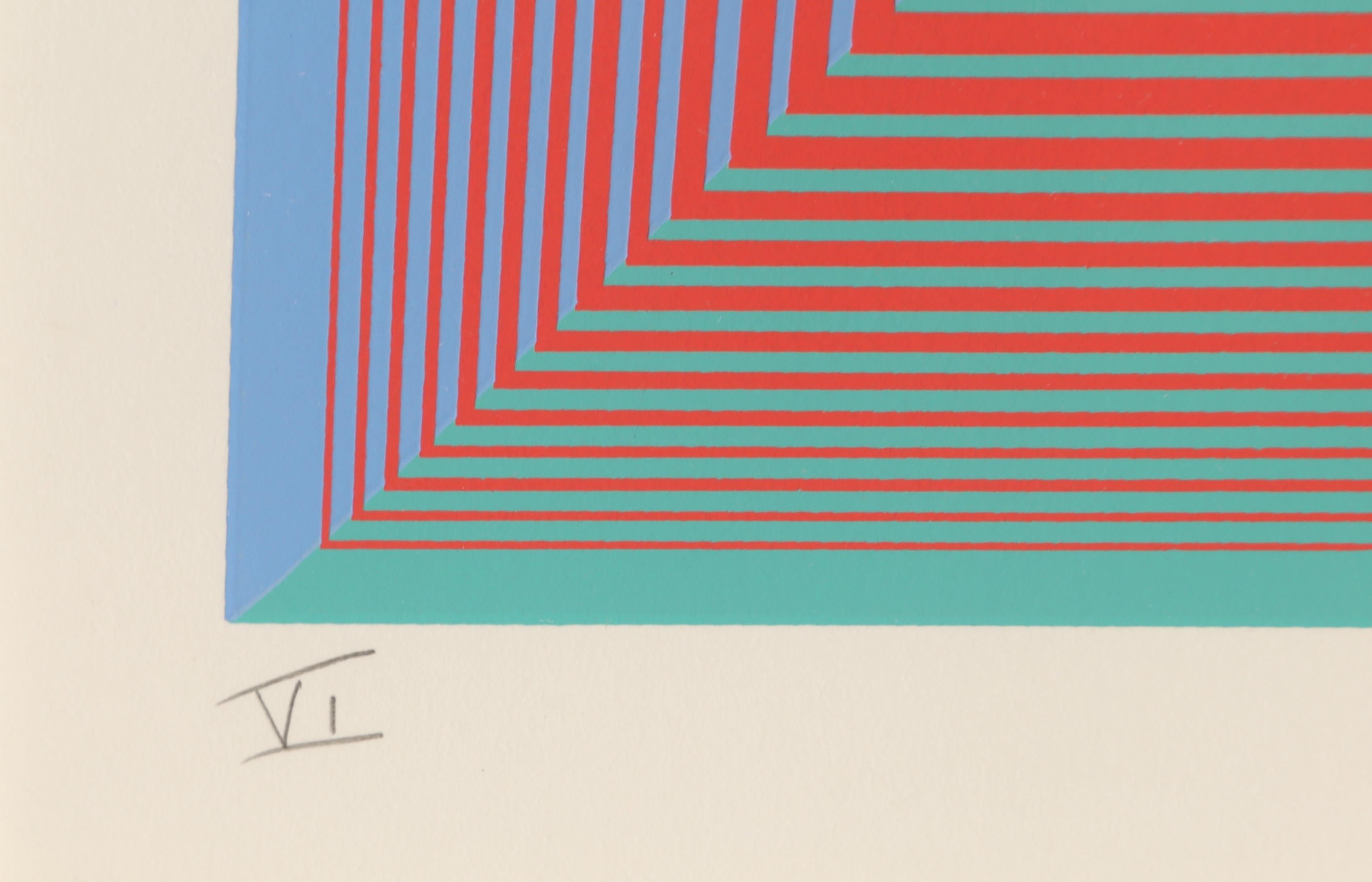 Sequential VI:: Op-Art-Siebdruck von Richard Anuszkiewicz 4