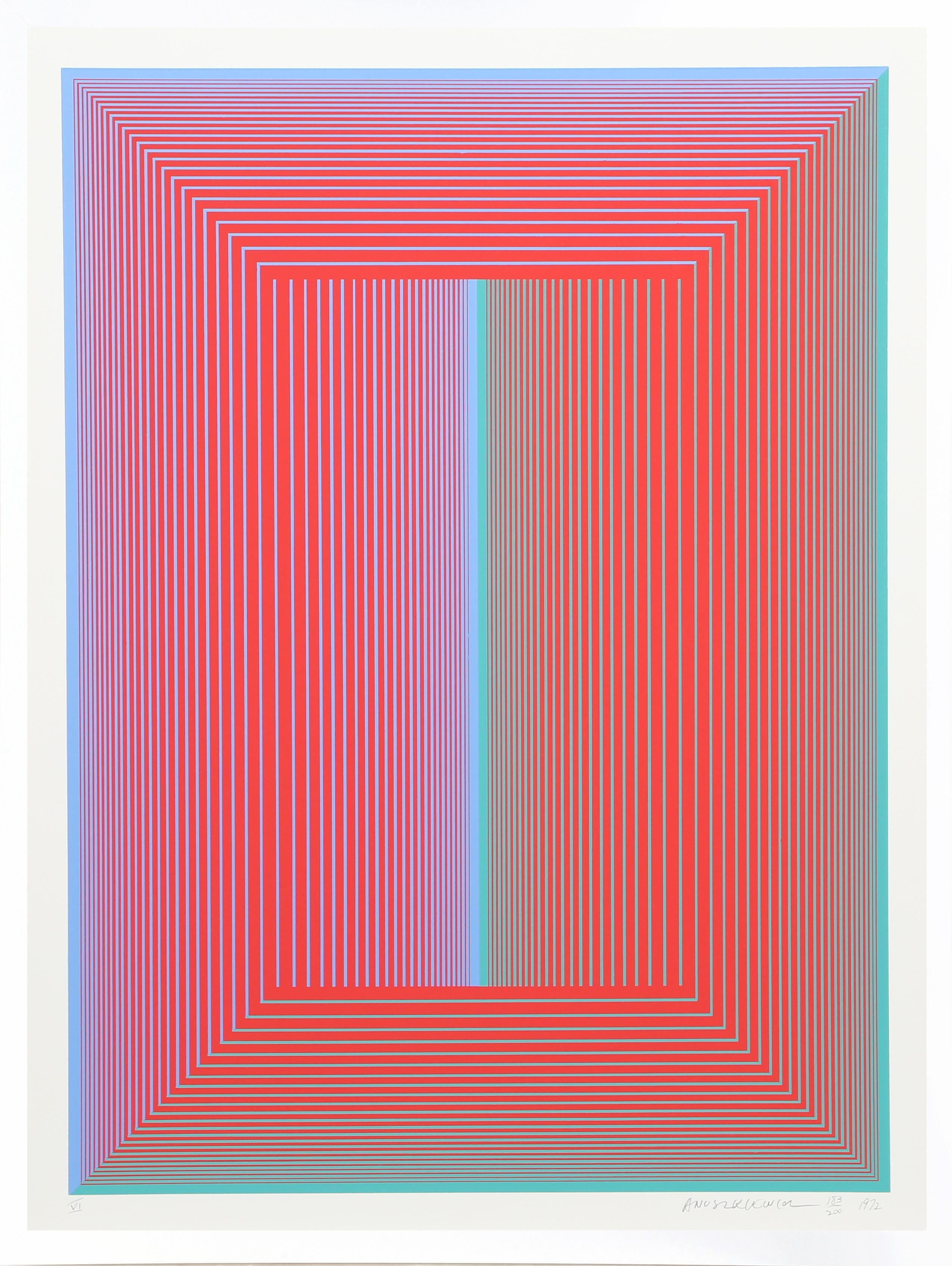 Sequential VI:: Op-Art-Siebdruck von Richard Anuszkiewicz 1