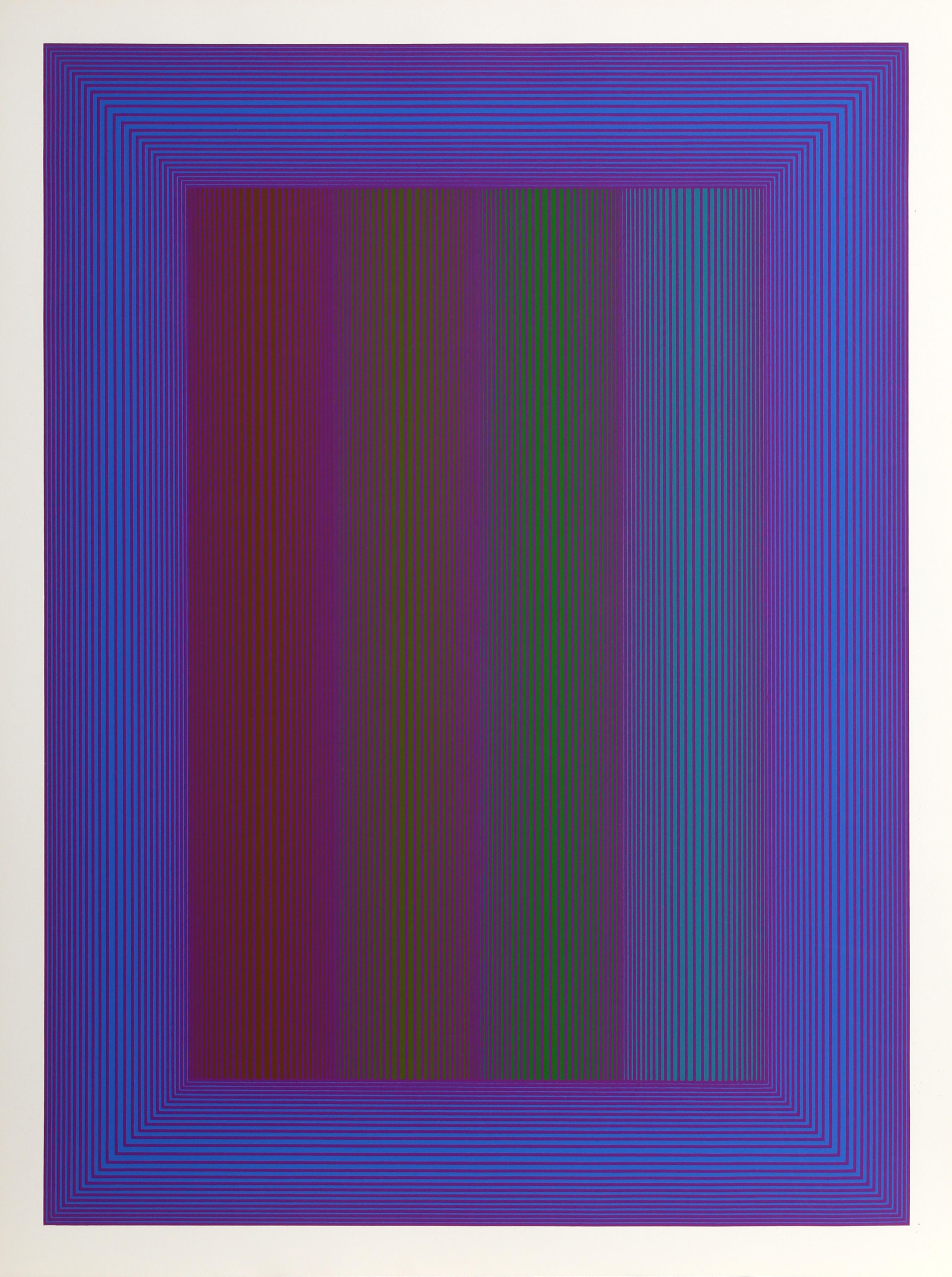 Richard Anuszkiewicz Abstract Print - Sequential VIII, OP Art Silkscreen by Anuszkiewicz