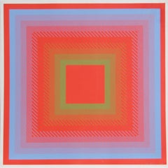 Spectral Cadmium, OP Art Silkscreen by Anuszkiewicz 1968