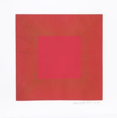 Summer Suite (Red with Gold I), OP Art Etching by Anuszkiewicz