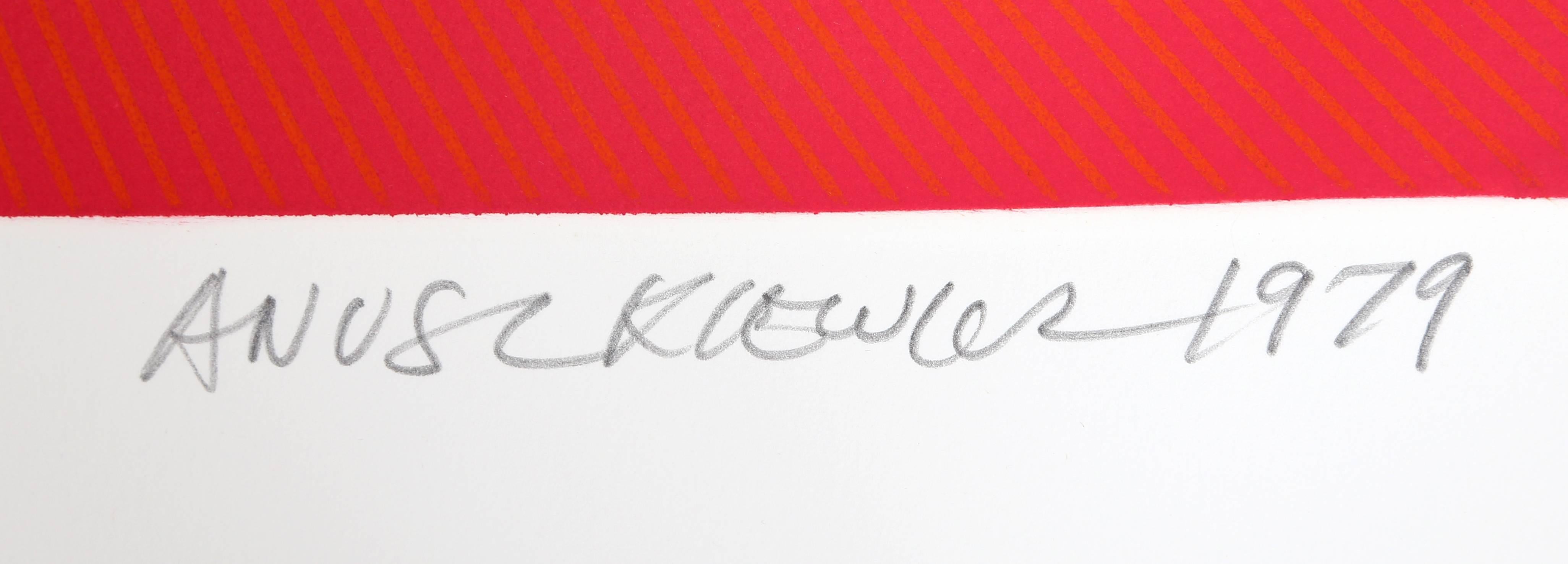Suite d't (rouge avec IV or) - Print de Richard Anuszkiewicz