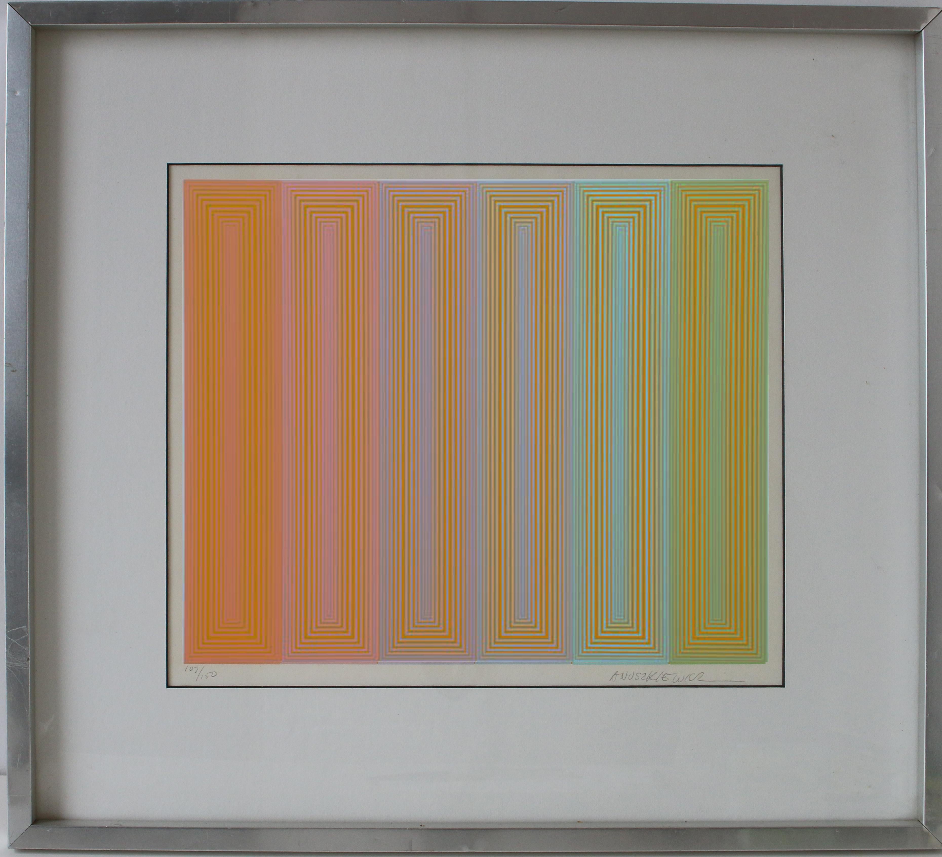 Richard Anuszkiewicz Abstract Print - Untitled (Sun Keyed)