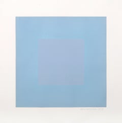 Winter Suite (Light Blue with Blue), OP Art Etching by Anuszkiewicz