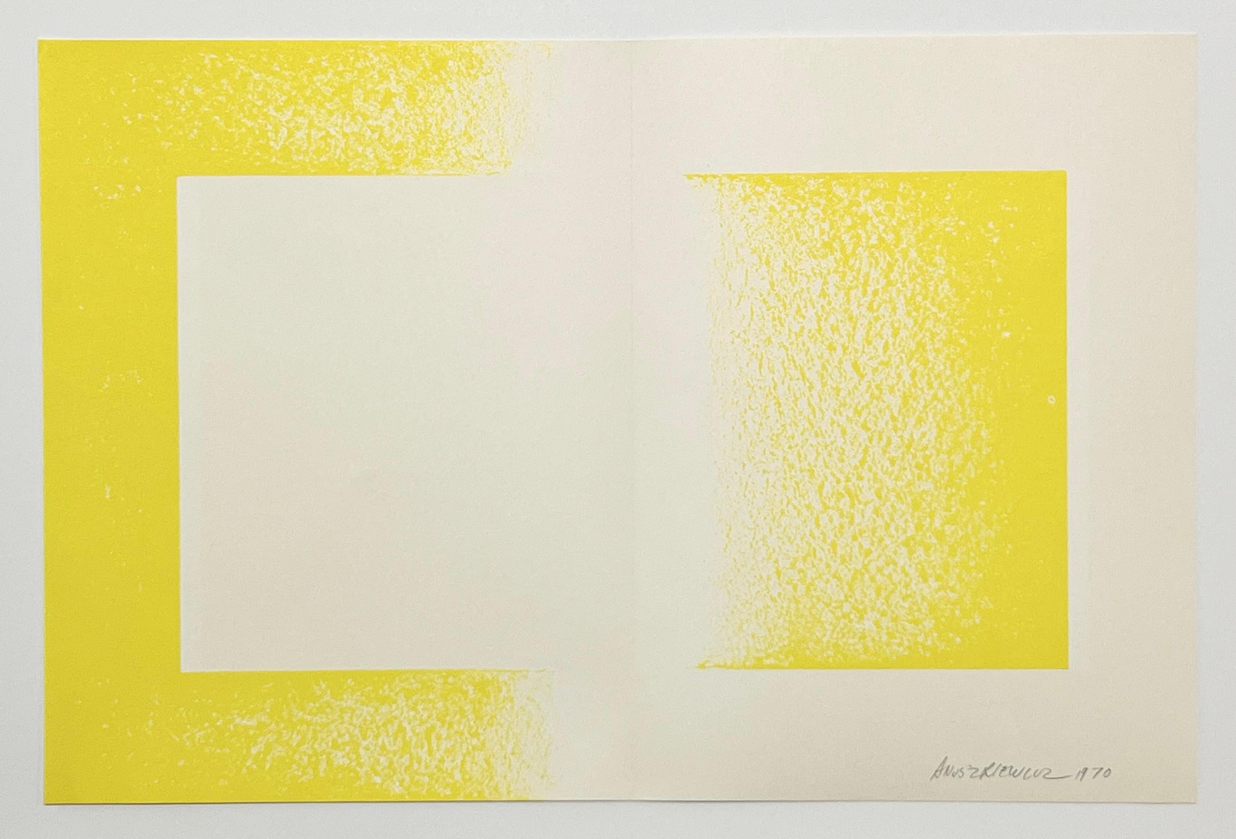 "Yellow Reversed" original lithograph - Print by Richard Anuszkiewicz