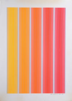Young Artists From Around The World, OP Art Screenprint by Richard Anuszkiewicz