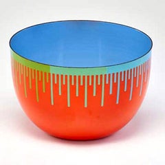 Ciotola Op Art per il Museo Hirshhorn, edizione limitata anni '70 smalto smaltato e metallo