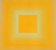 Richard Anuszkiewicz Carré jaune 1968 Sérigraphie
