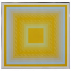 Richard Anuszkiewicz Yellow Square 1968 Serigraph