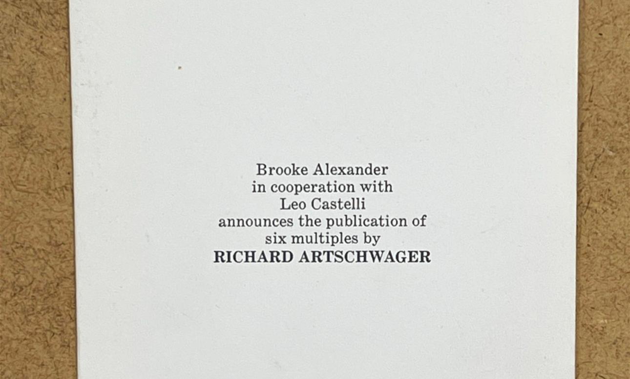 Milieu du XXe siècle Richard Artschwager Blip imprimé par Brooke Alexander avec Leo Castelli ~ encadré en vente