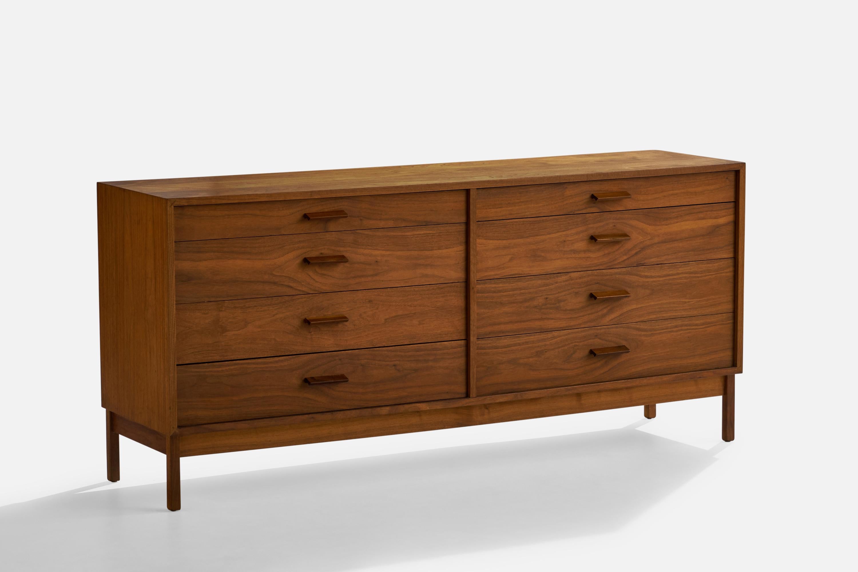 A walnut cabinet designed and produced by Richard Artschwager, USA, 1950s.