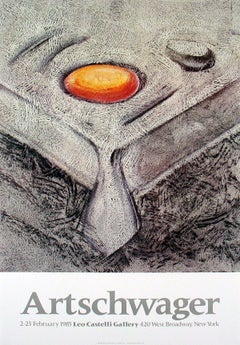 1985 Nach Richard Artschwager 'At Castelli's' Zeitgenössisches braunes, orangefarbenes 