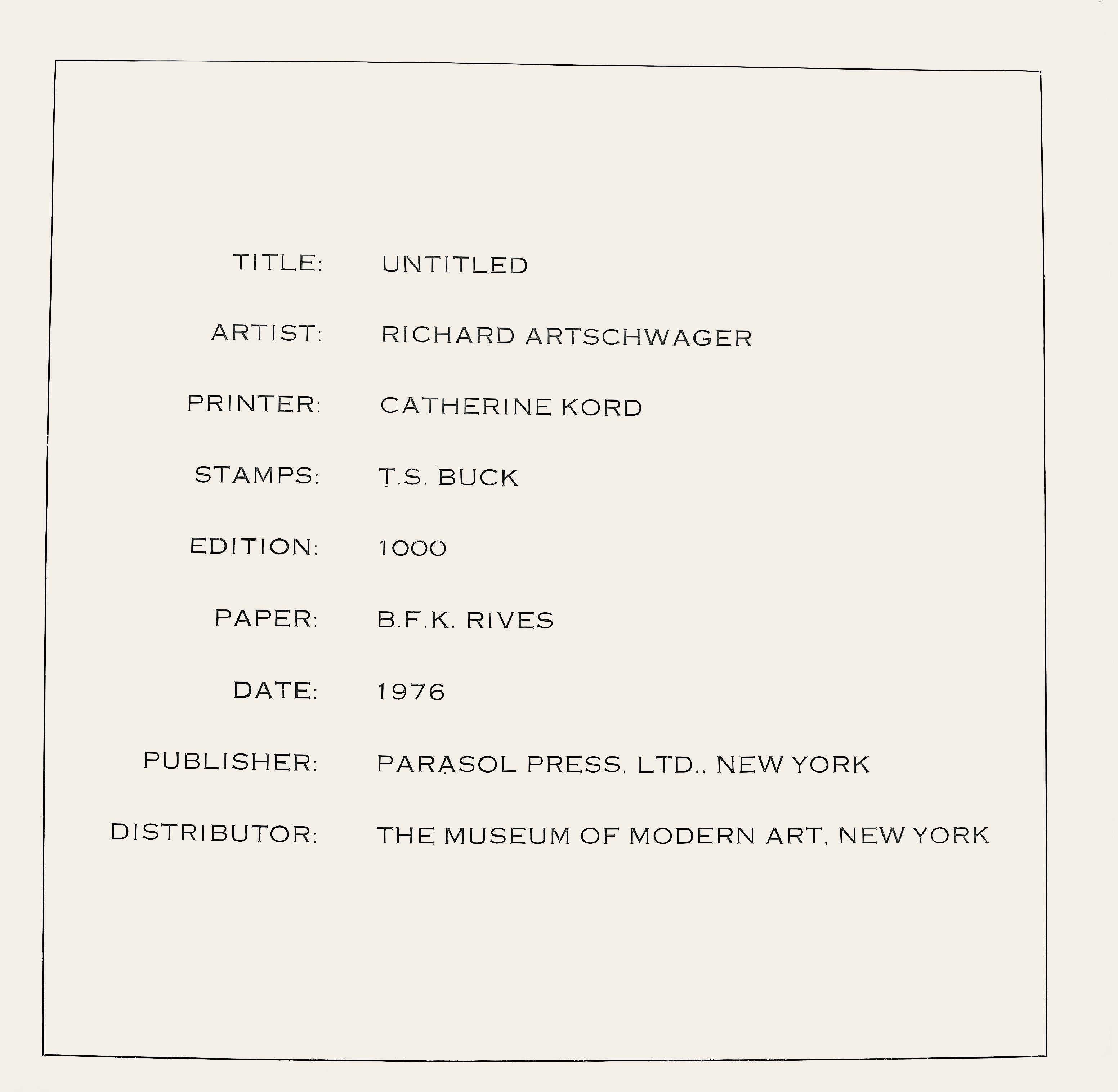 Composición, Cartera de sellos de caucho, Richard Artschwager en venta 4