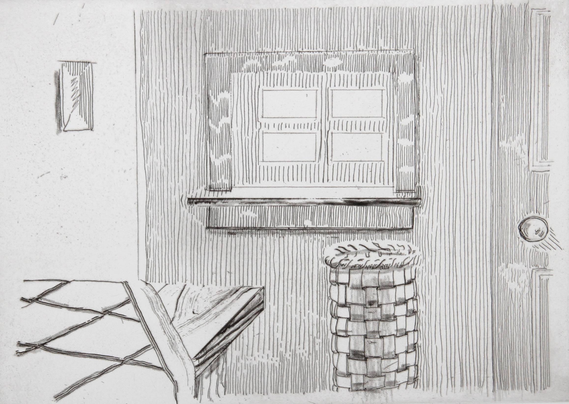 Ventana
Richard Artschwager, estadounidense (1923-2013)
Portafolio: Notas sobre una habitación
Fecha: 1998
Aguafuerte, firmado y numerado a lápiz
Edición de 102/130
Tamaño de la imagen: 10 x 14 pulgadas
Tamaño: 40,64 x 50,8 cm (16 x 20 pulg.)
