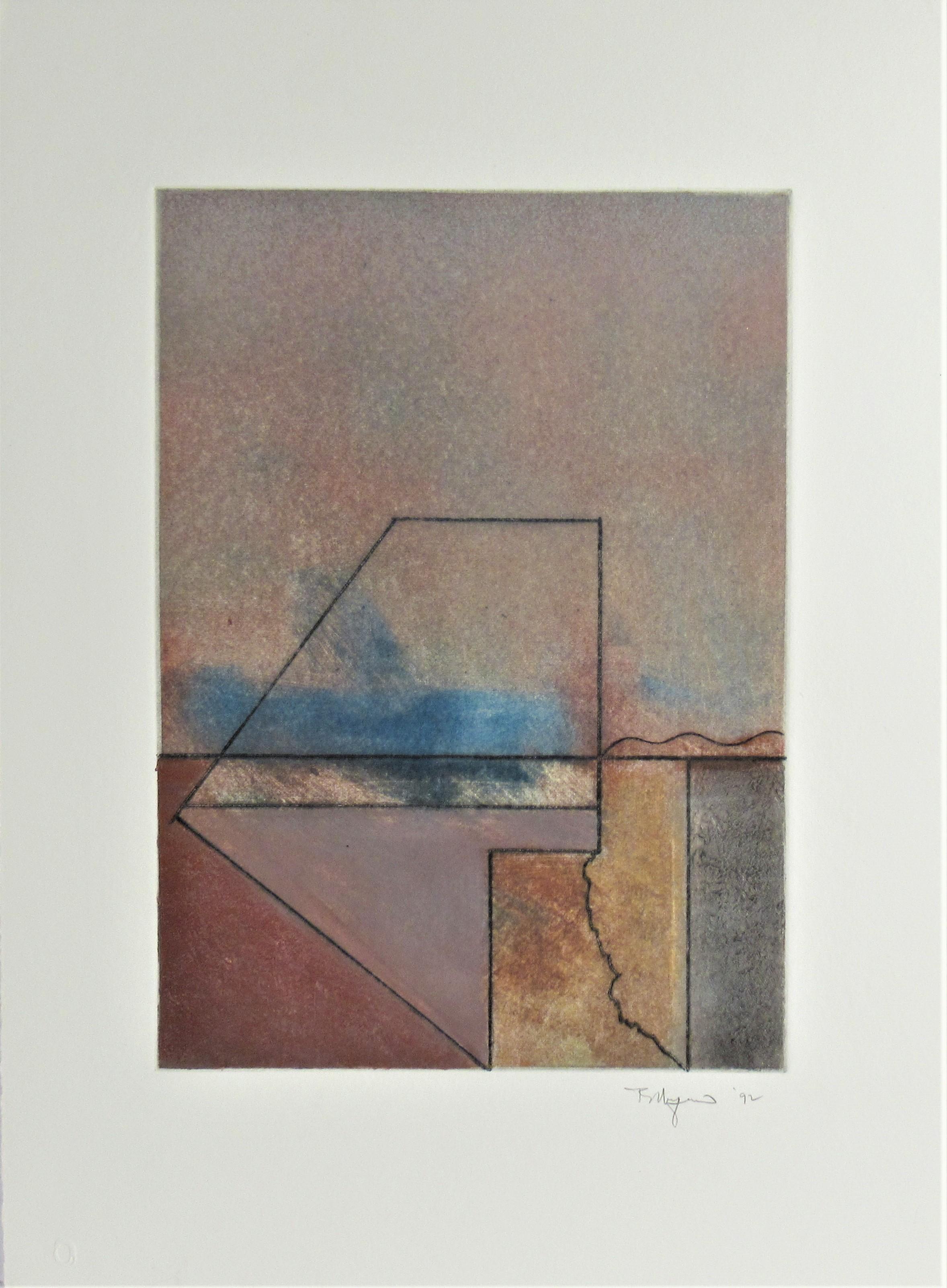 Richard Attilio Moquin Abstract Print - Untitled #3