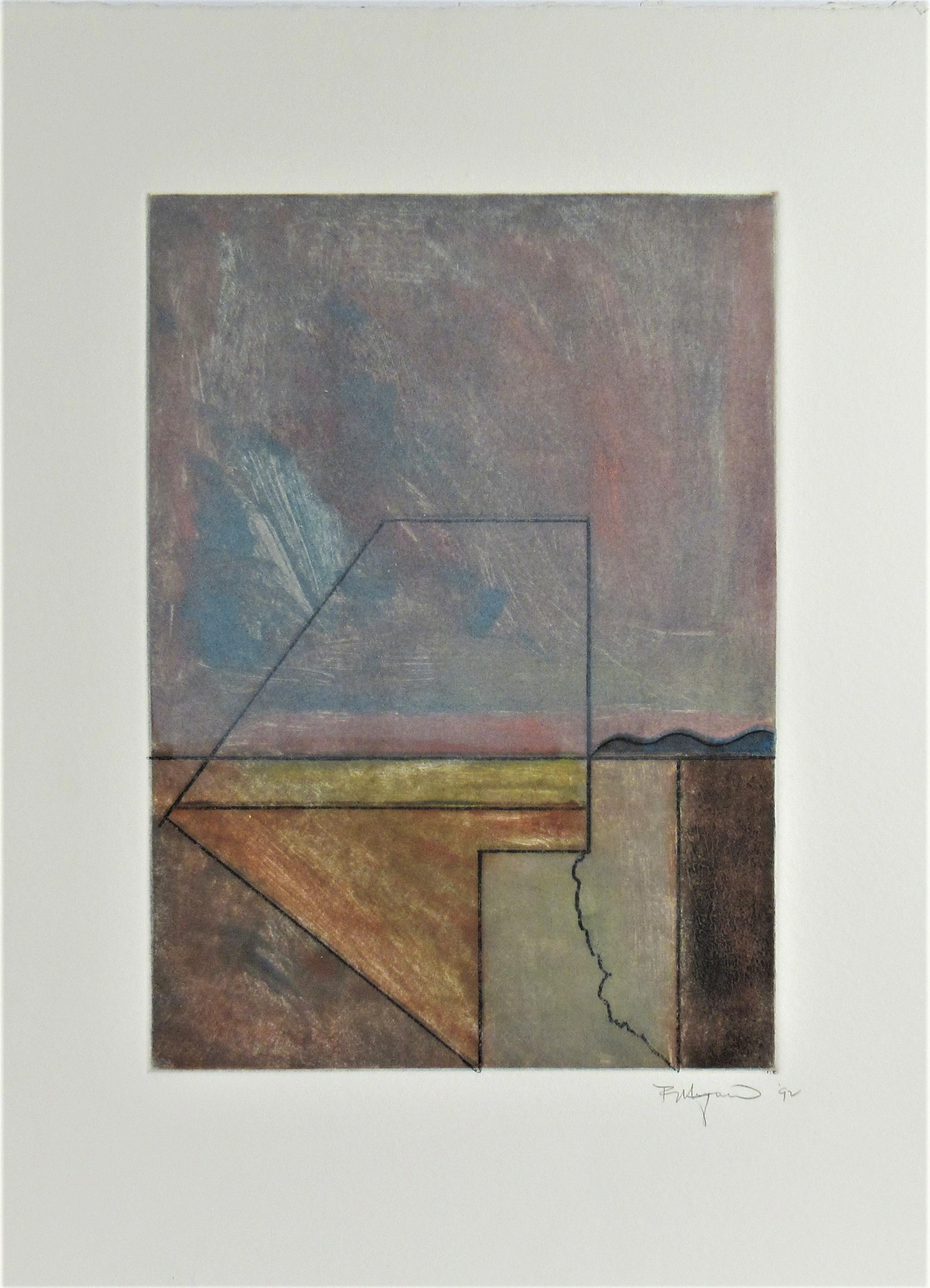Richard Attilio Moquin Abstract Print - Untitled #5