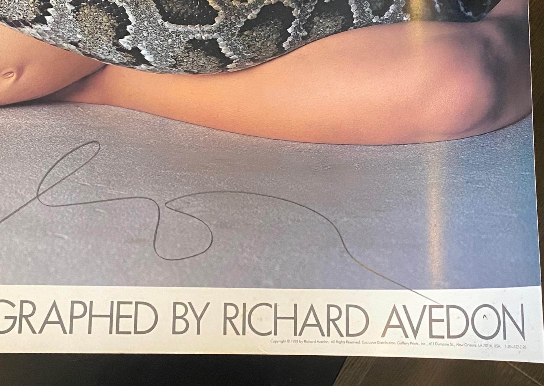 Richard Avedon Hand-Signed Vintage Poster Nastassja Kinski und die Schlange, 1981 im Angebot 7