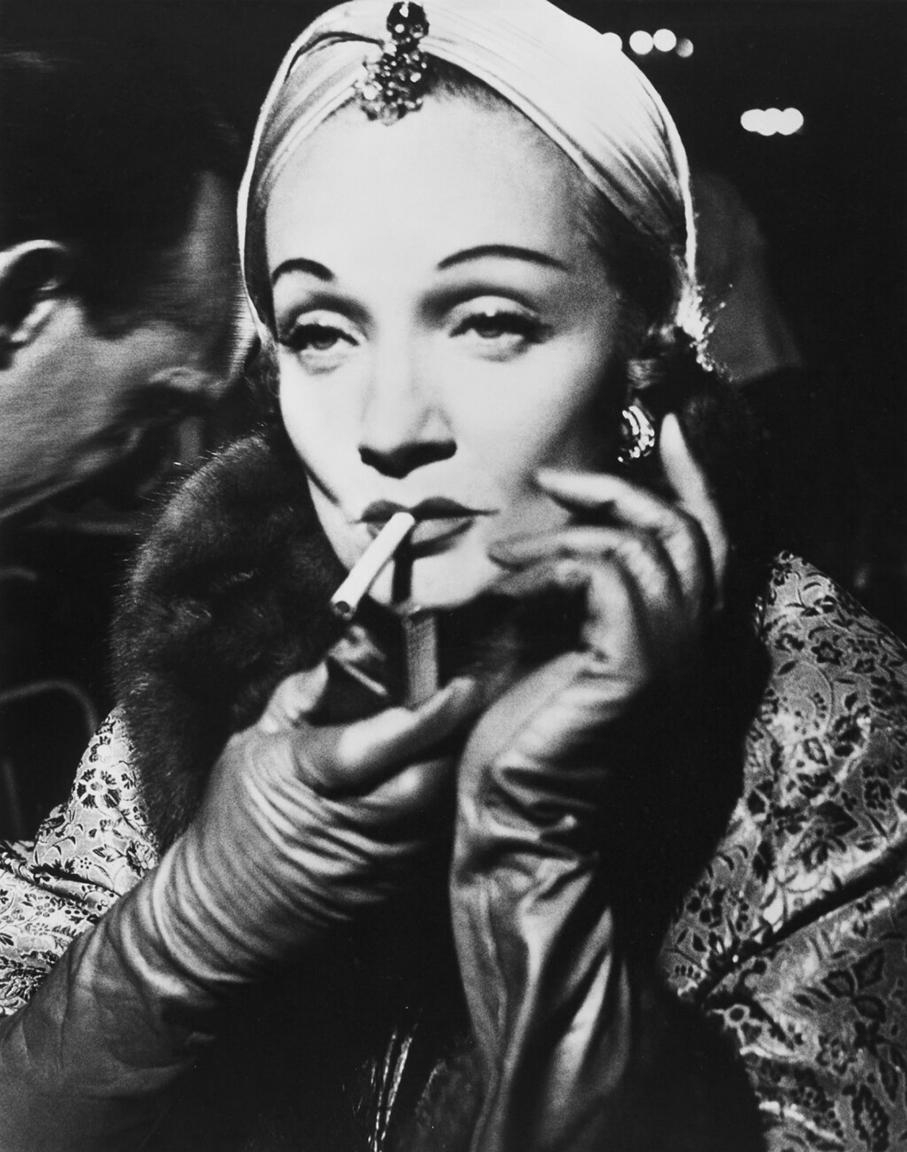 Richard Avedon Black and White Photograph - Marlene Dietrich, Turban by Dior, The Ritz, Paris, 1955