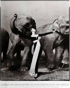 Dovima with Elephants, Poster signed by Richard Avedon