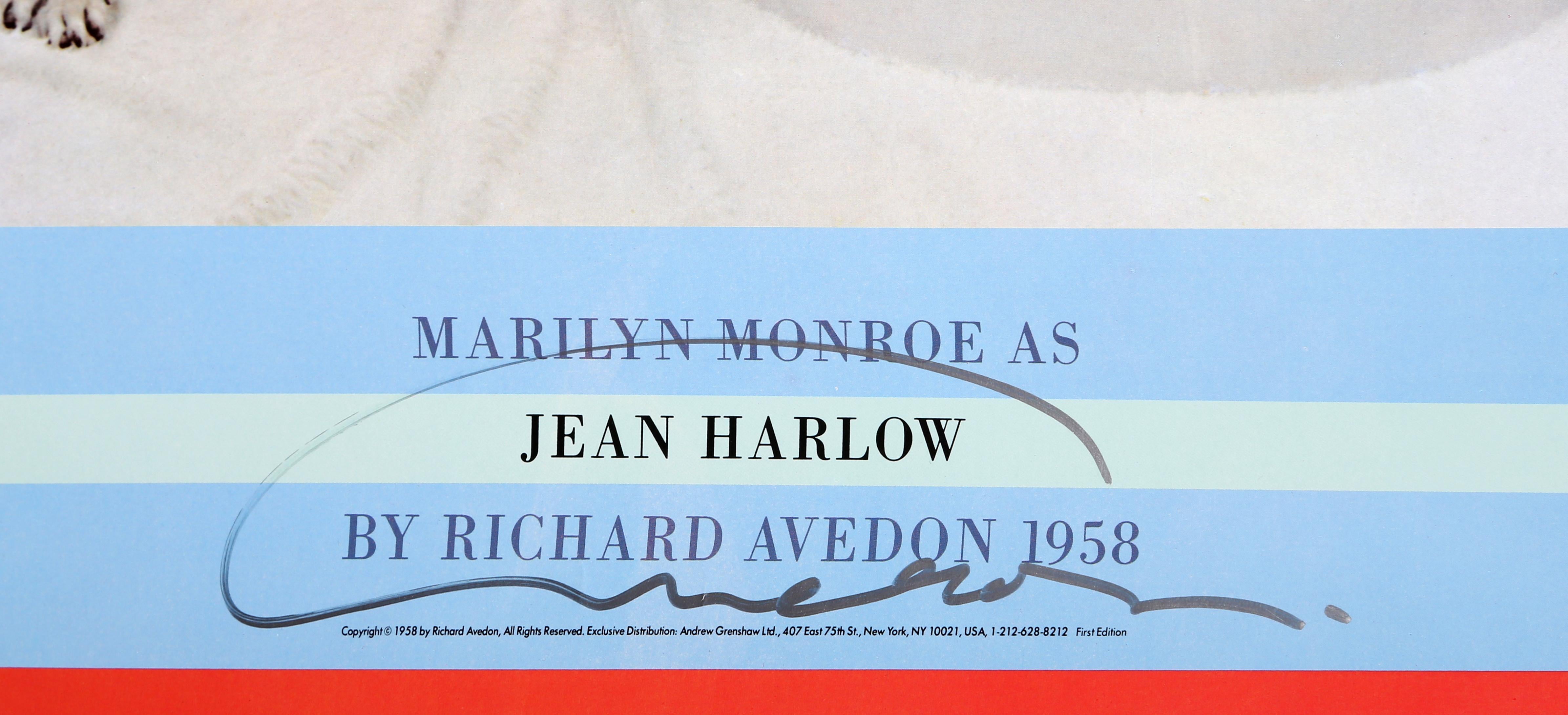 Marilyn Monroe come Jean Harlow , Poster firmato da Richard Avedon in vendita 1