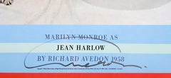 Marilyn Monroe as Jean Harlow, Pop Art Poster signed by Richard Avedon