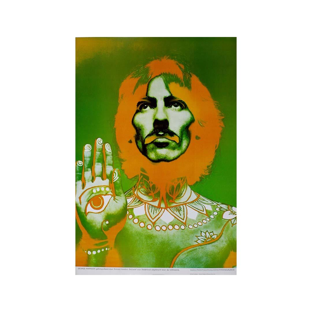 Richard Avedon Original 1967 poster featuring George Harrison The Beatles en vente 3