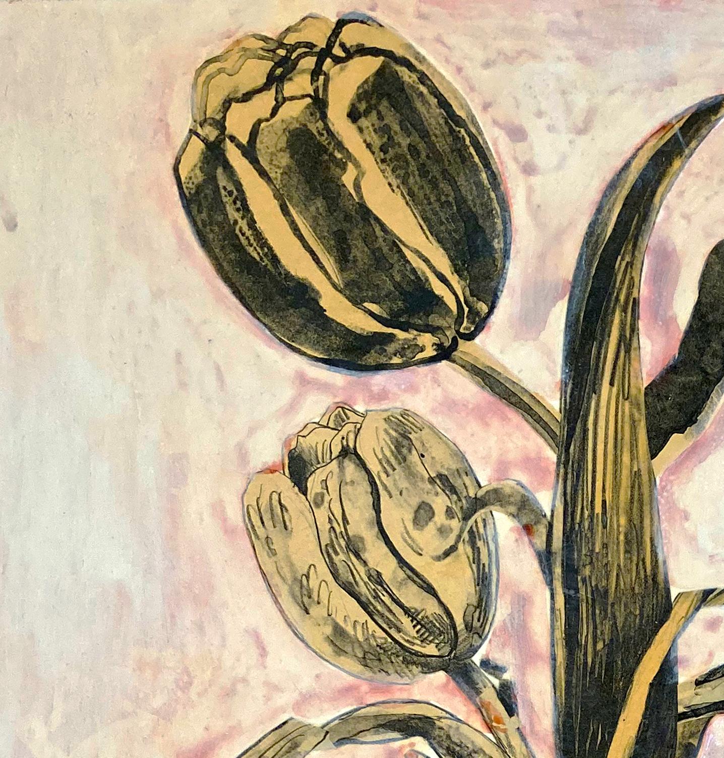 Jeunes tulipes - Print de Richard Baker