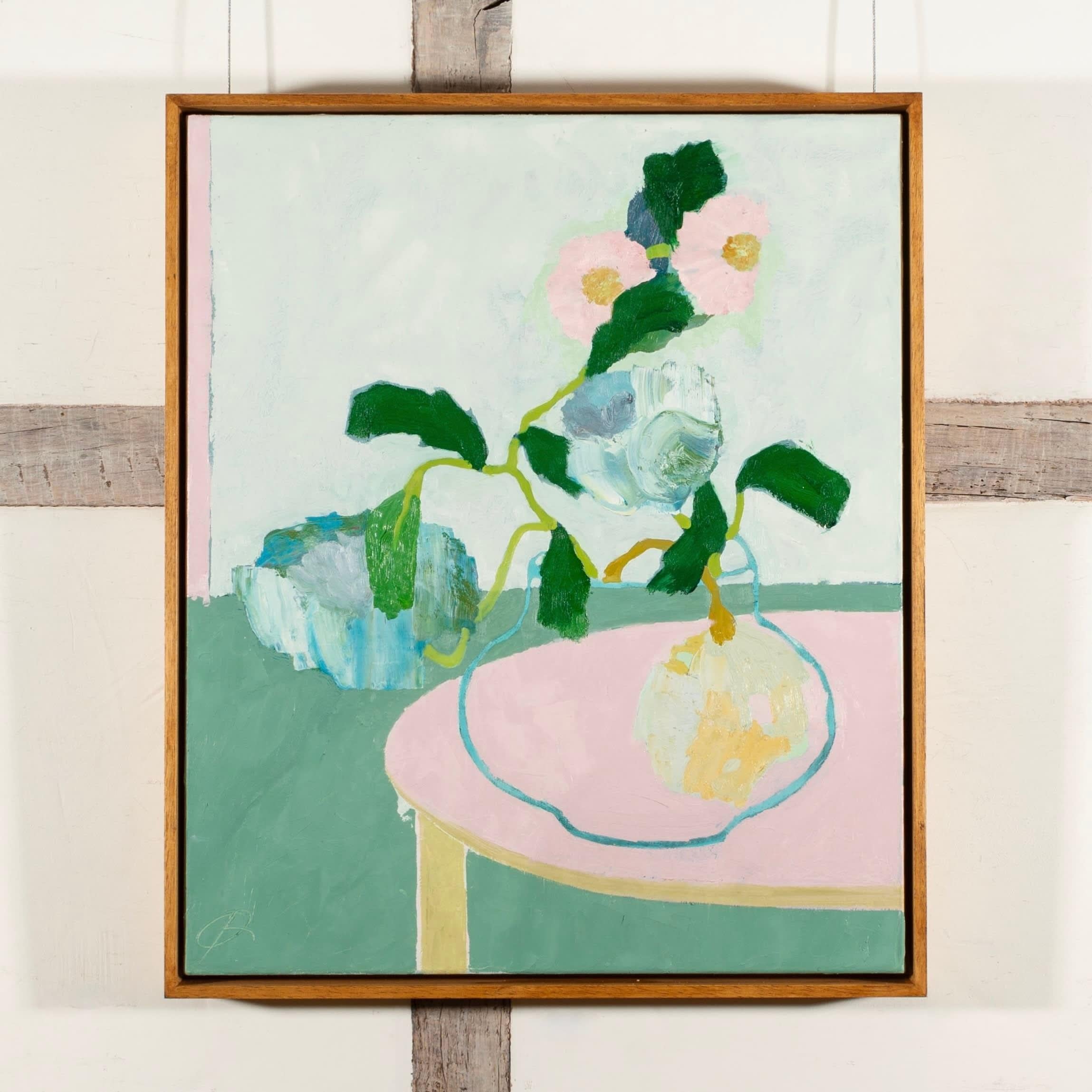 Herbst, Rosa und Grün, Öl auf Leinwand Gemälde von Richard Ballinger, 2023 im Angebot 1