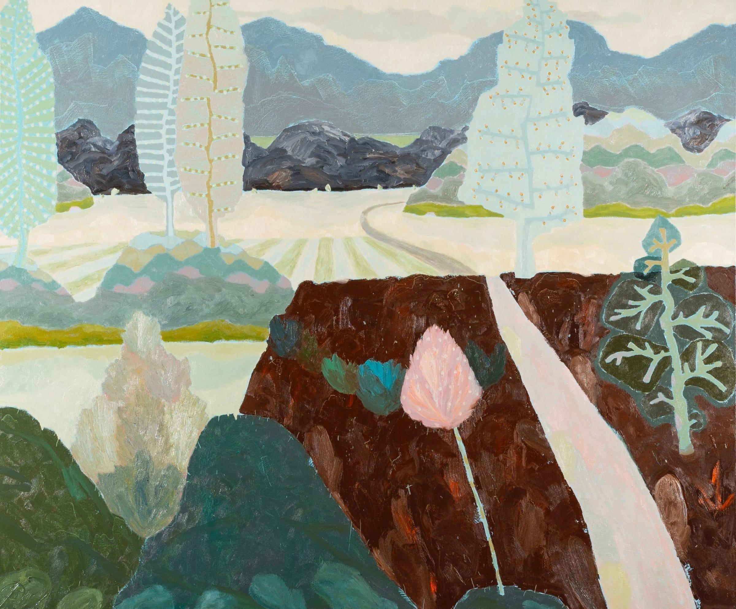 Blaue Berge, Öl auf Leinwand Gemälde von Richard Ballinger, 2023