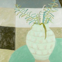 Jarrón verde I, Pintura al óleo sobre lienzo de Richard Ballinger, 2023