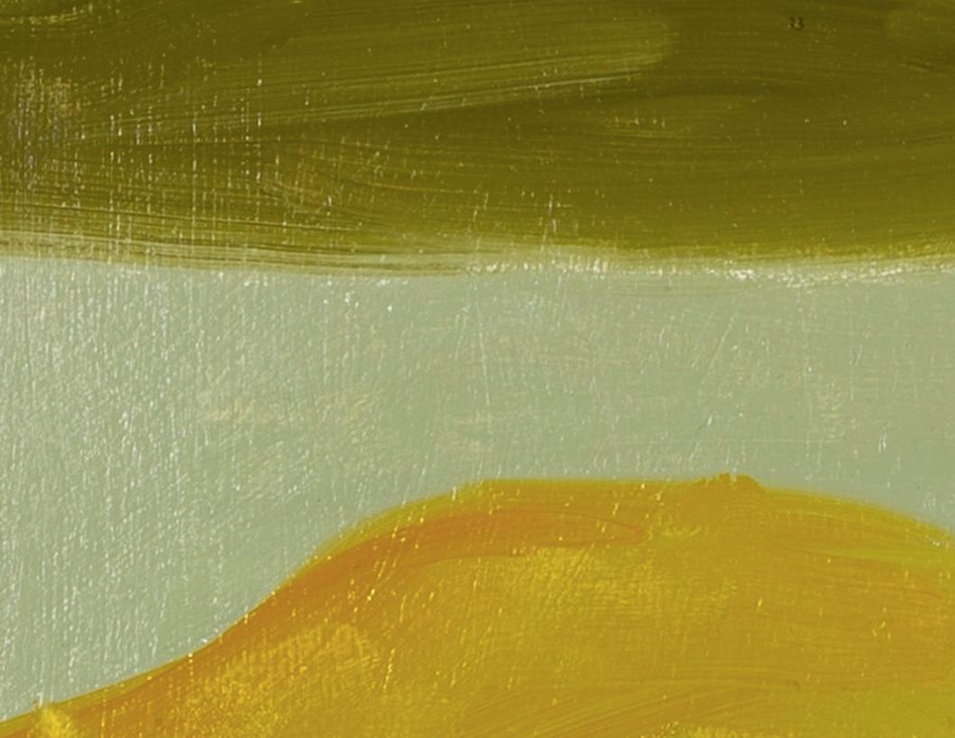 Yellow Road, 2024 - Contemporary Seascape Ölgemälde mit Grün und Gelb im Angebot 1