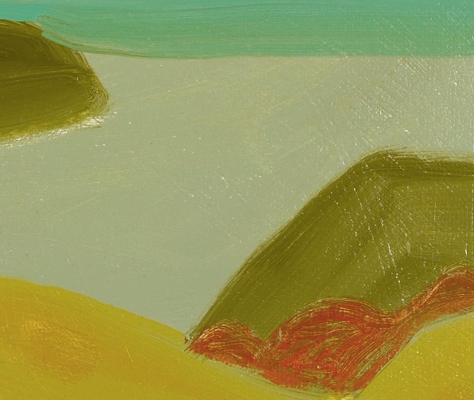 Yellow Road, 2024 - Contemporary Seascape Ölgemälde mit Grün und Gelb im Angebot 2
