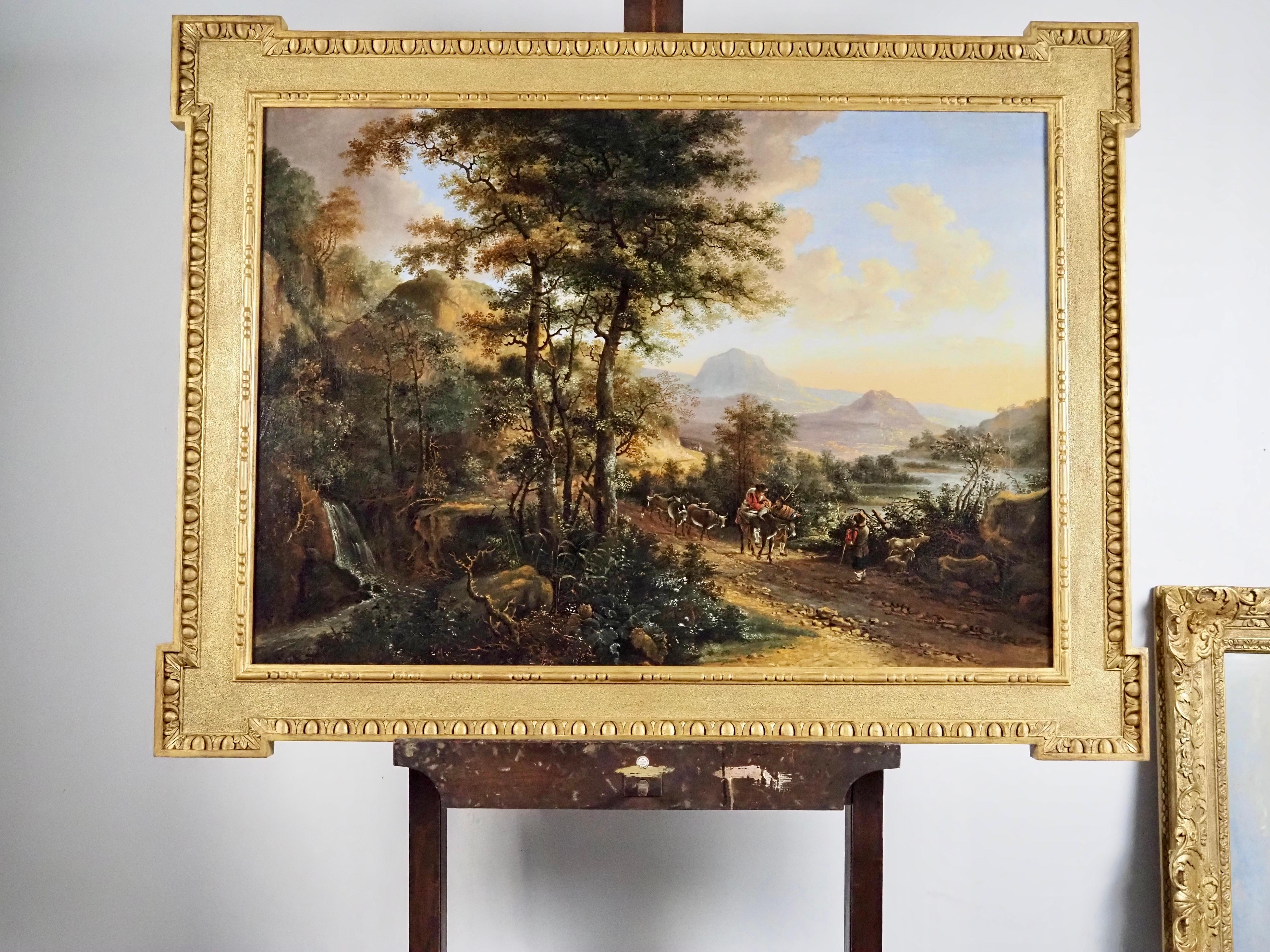 Paysage italien avec Monte Socrate (d'après Jan Both) - Painting de Richard Bankes Harraden
