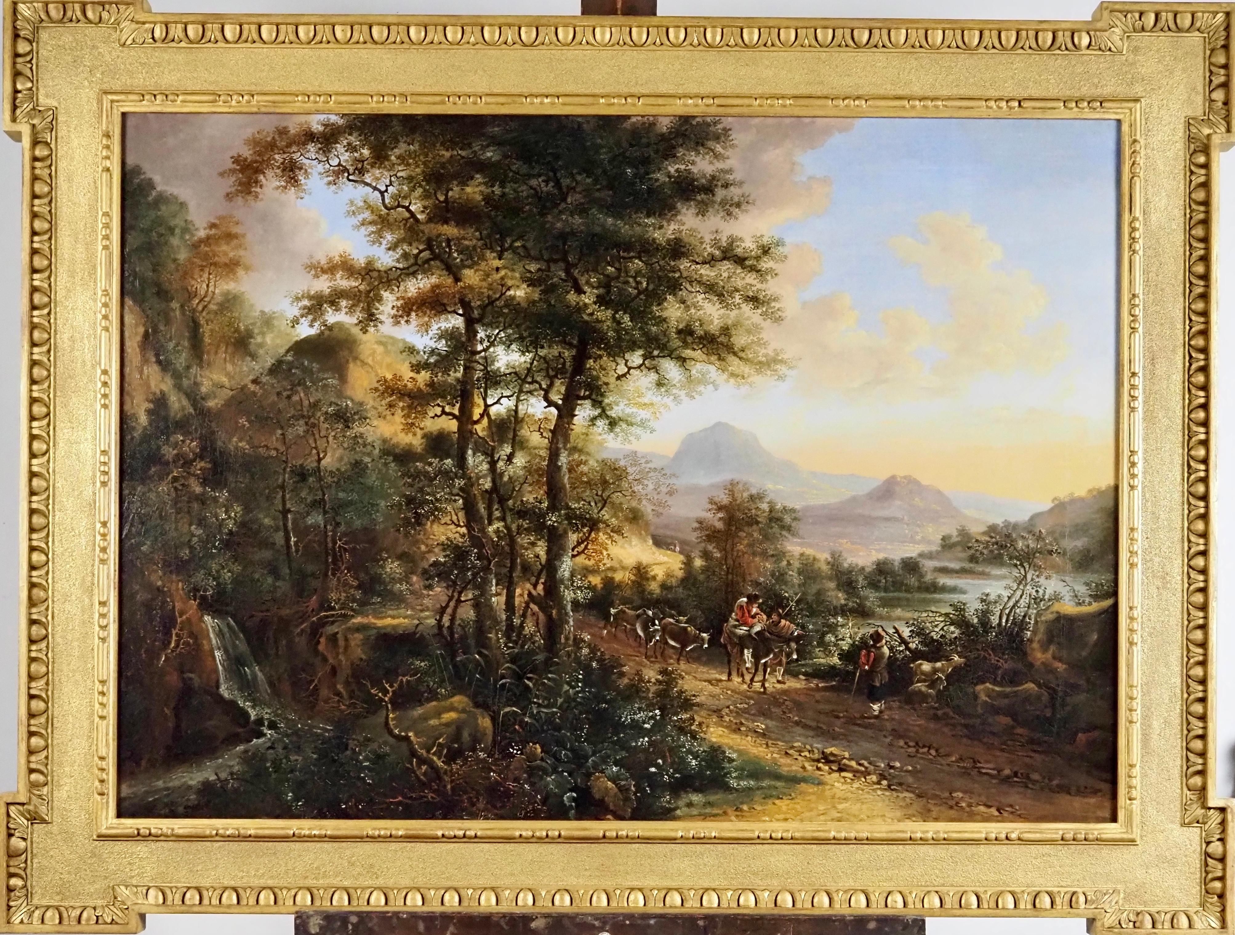 Richard Bankes Harraden Landscape Painting - Italian landscape with Monte Socrate (after Jan Both)