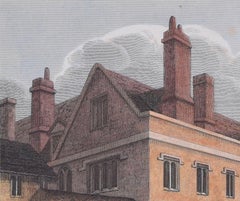Magdalene College, Cambridge hand-coloured etching after Richard Bankes Harraden