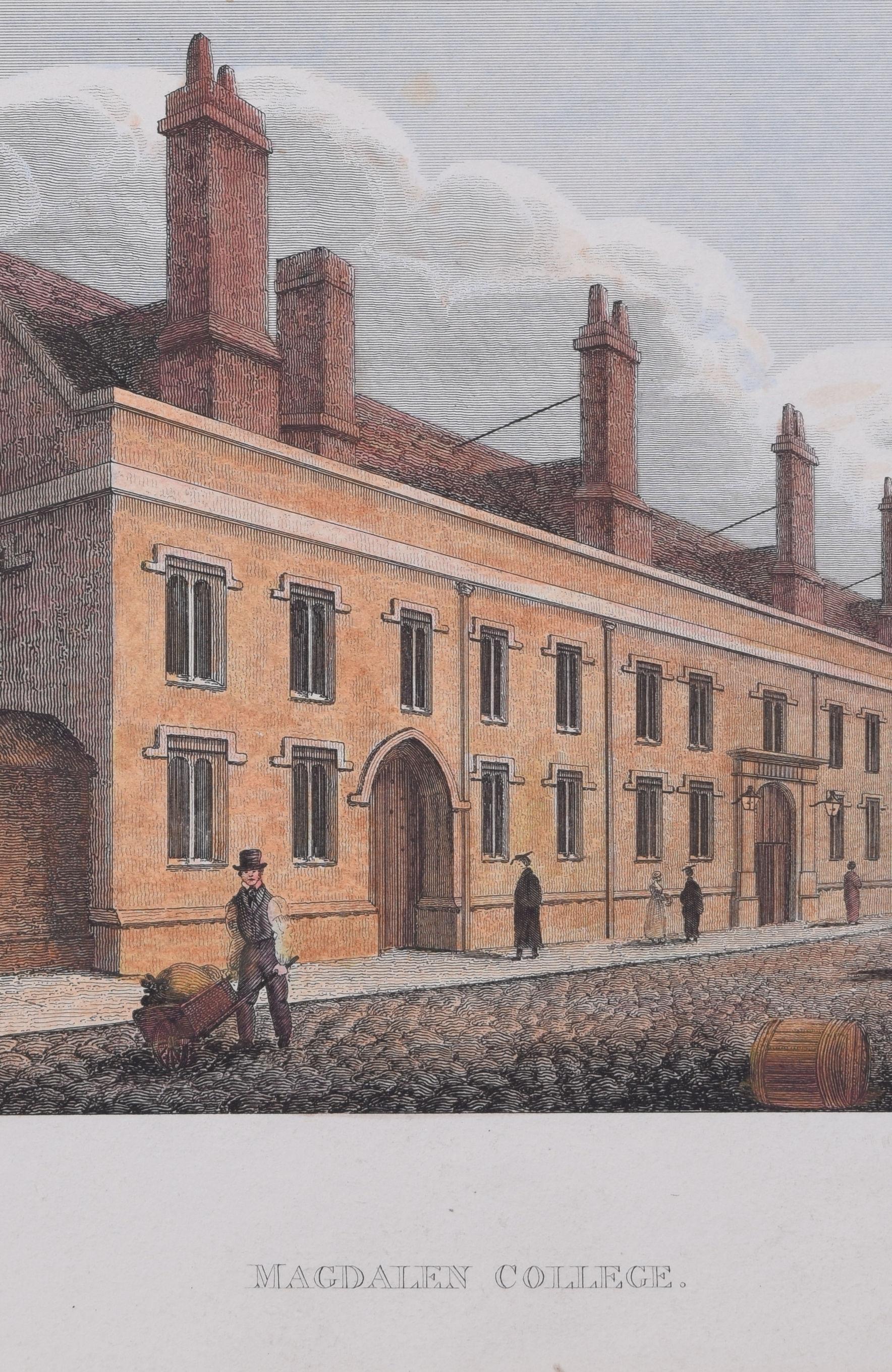 Magdalene College, Cambridge hand-coloured etching after Richard Bankes Harraden For Sale 3