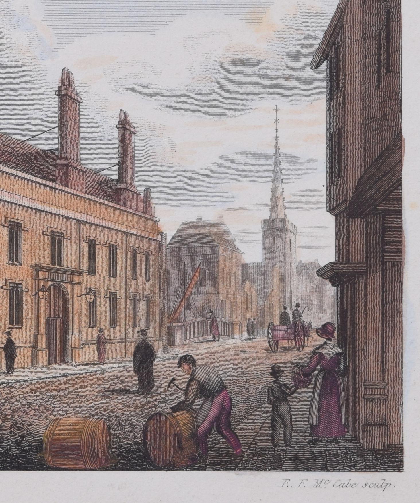 Magdalene College, Cambridge hand-coloured etching after Richard Bankes Harraden For Sale 4
