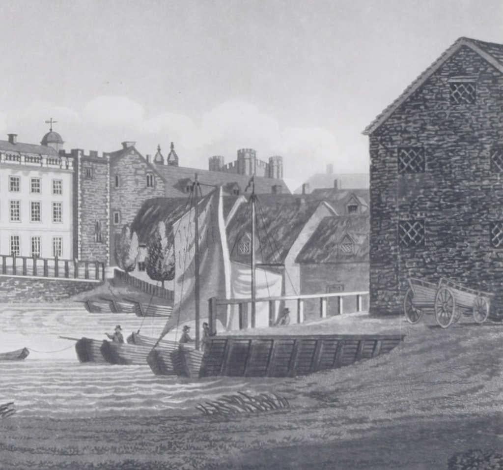 Queen's College, Cambridge, engraving by Richard Bankes Harraden For Sale 1
