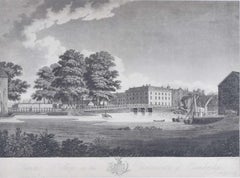 Antique Queen's College, Cambridge, engraving by Richard Bankes Harraden
