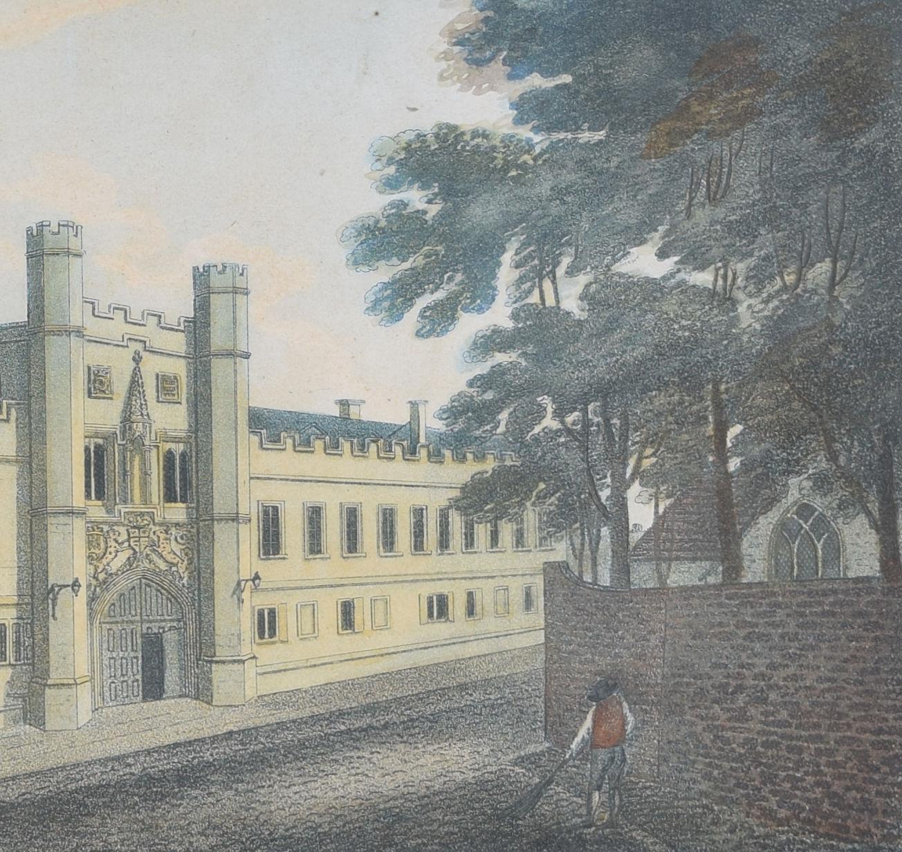 Gravure de Richard Bankes Harraden pour Christ's College, Cambridge en vente 2