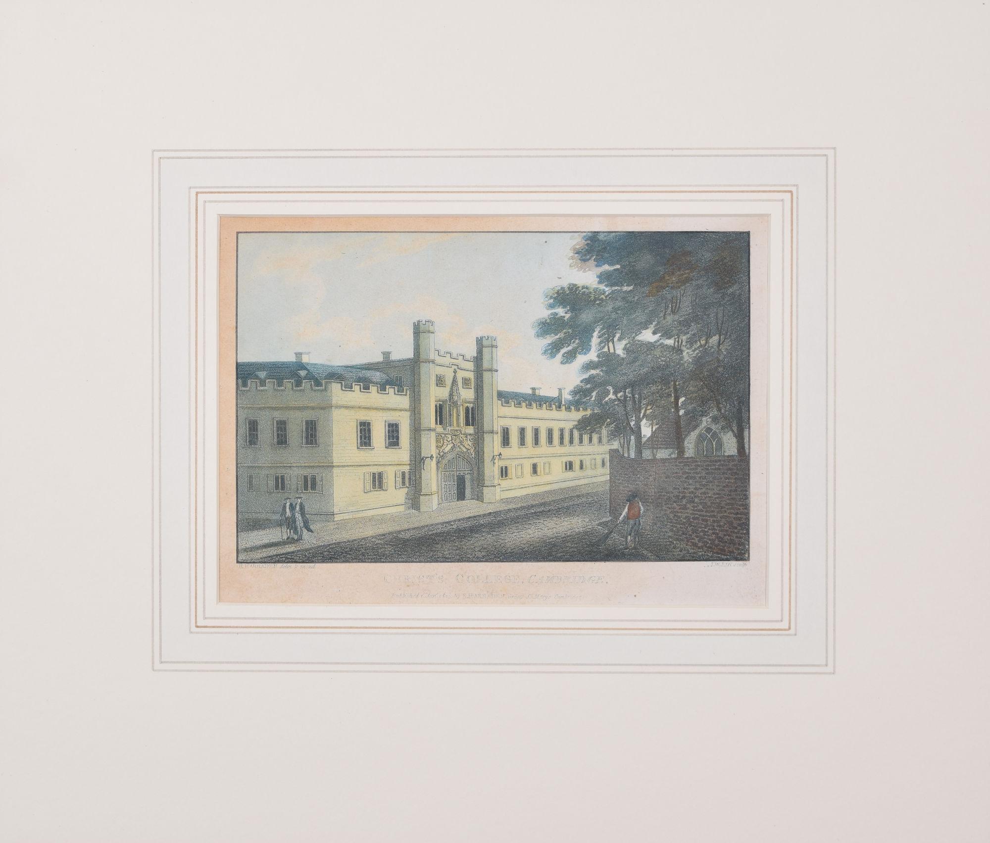 Gravure de Richard Bankes Harraden pour Christ's College, Cambridge en vente 4