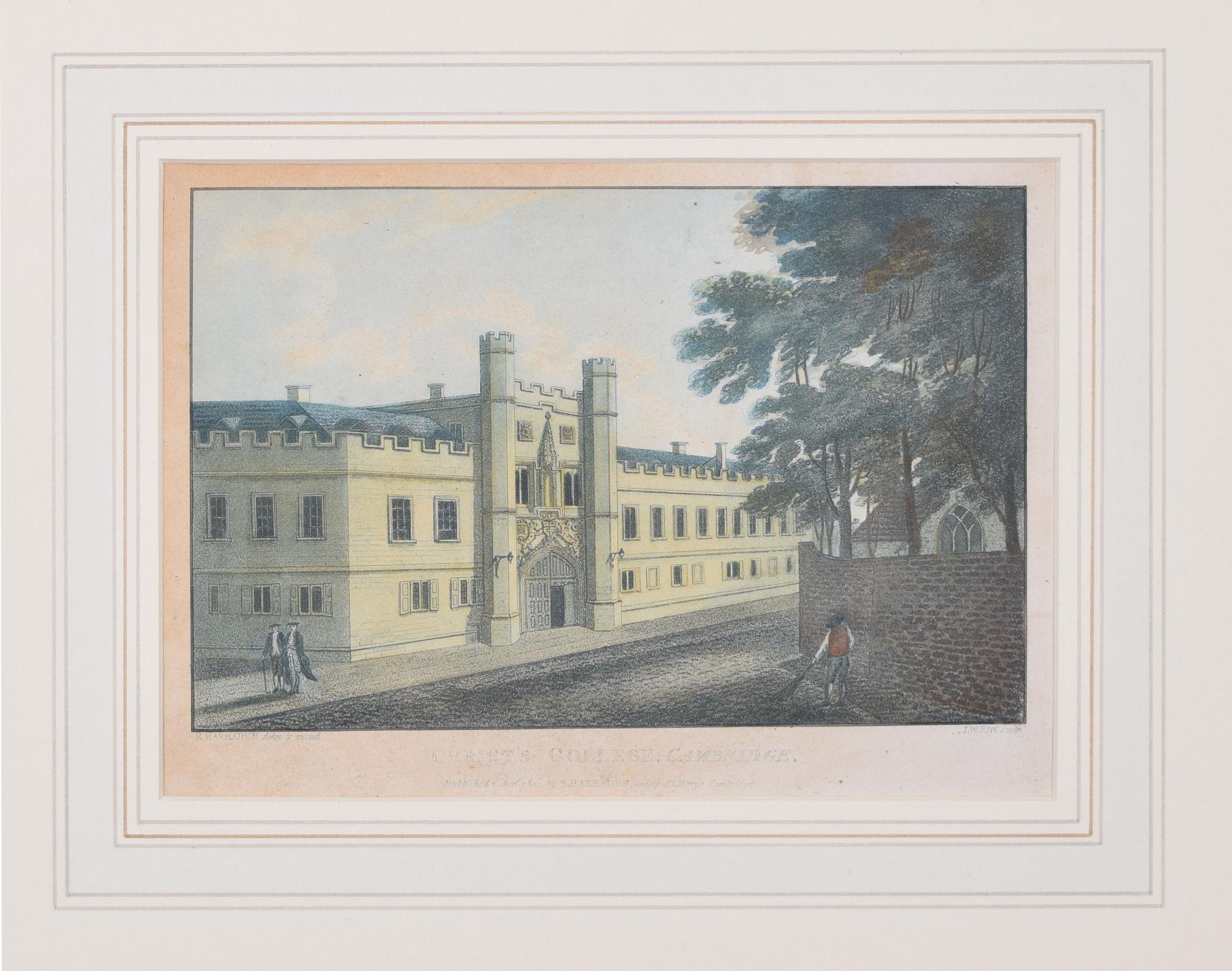 Gravure de Richard Bankes Harraden pour Christ's College, Cambridge