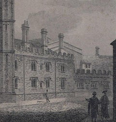 St John's College, Cambridge engraving by Richard Bankes Harraden