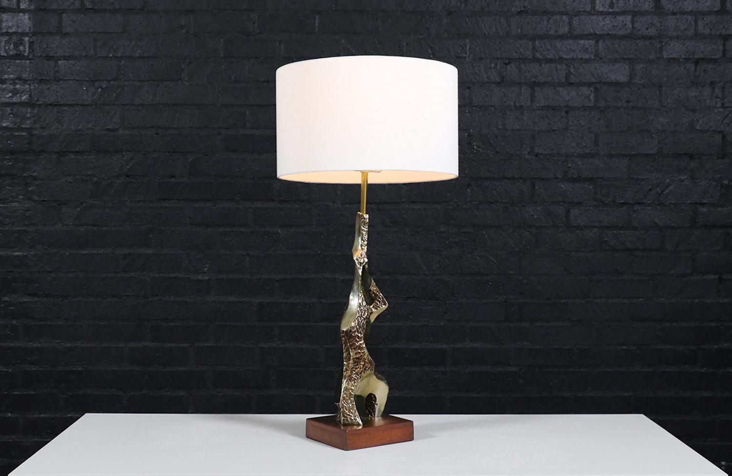 Mid-Century Modern Richard Barr Brutalist Table Lamp for Laurel Lamp Co. For Sale