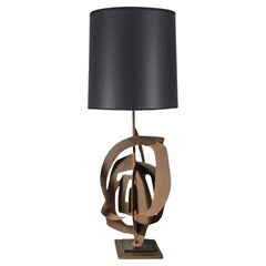Lampe brutaliste en acier découpé au chalumeau Richard Barr pour Laurel