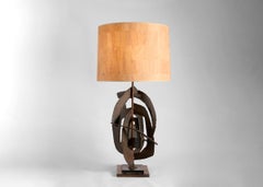 Richard Barr for Laurel, A Pair of Brutalist Steel Table Lamps, US, 1960s