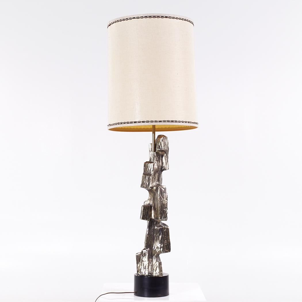 Late 20th Century Richard Barr for Laurel Brutalist Mid Century Lamp For Sale