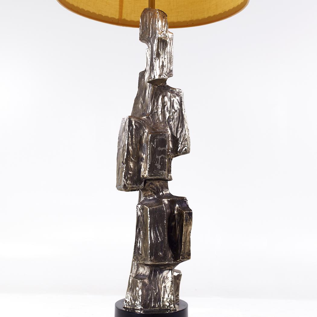 Metal Richard Barr for Laurel Brutalist Mid Century Lamp For Sale