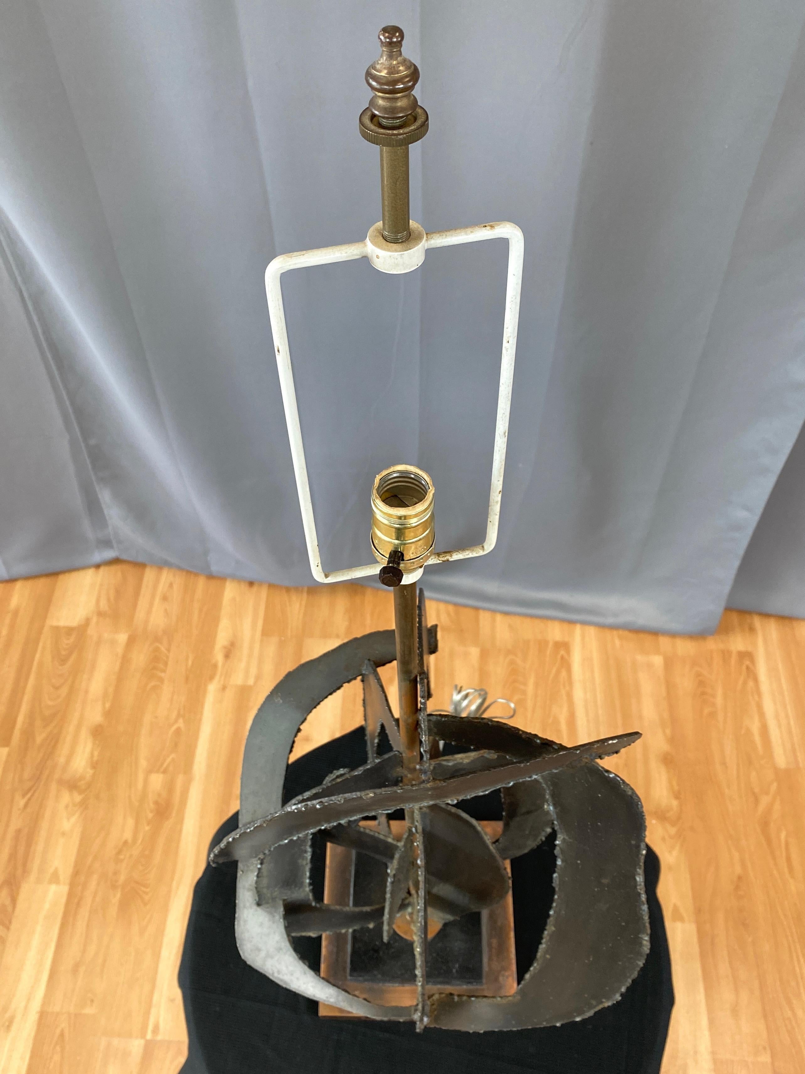 Richard Barr for Laurel Lamp Studio Collection Large Brutalist Table Lamp, 1963 6