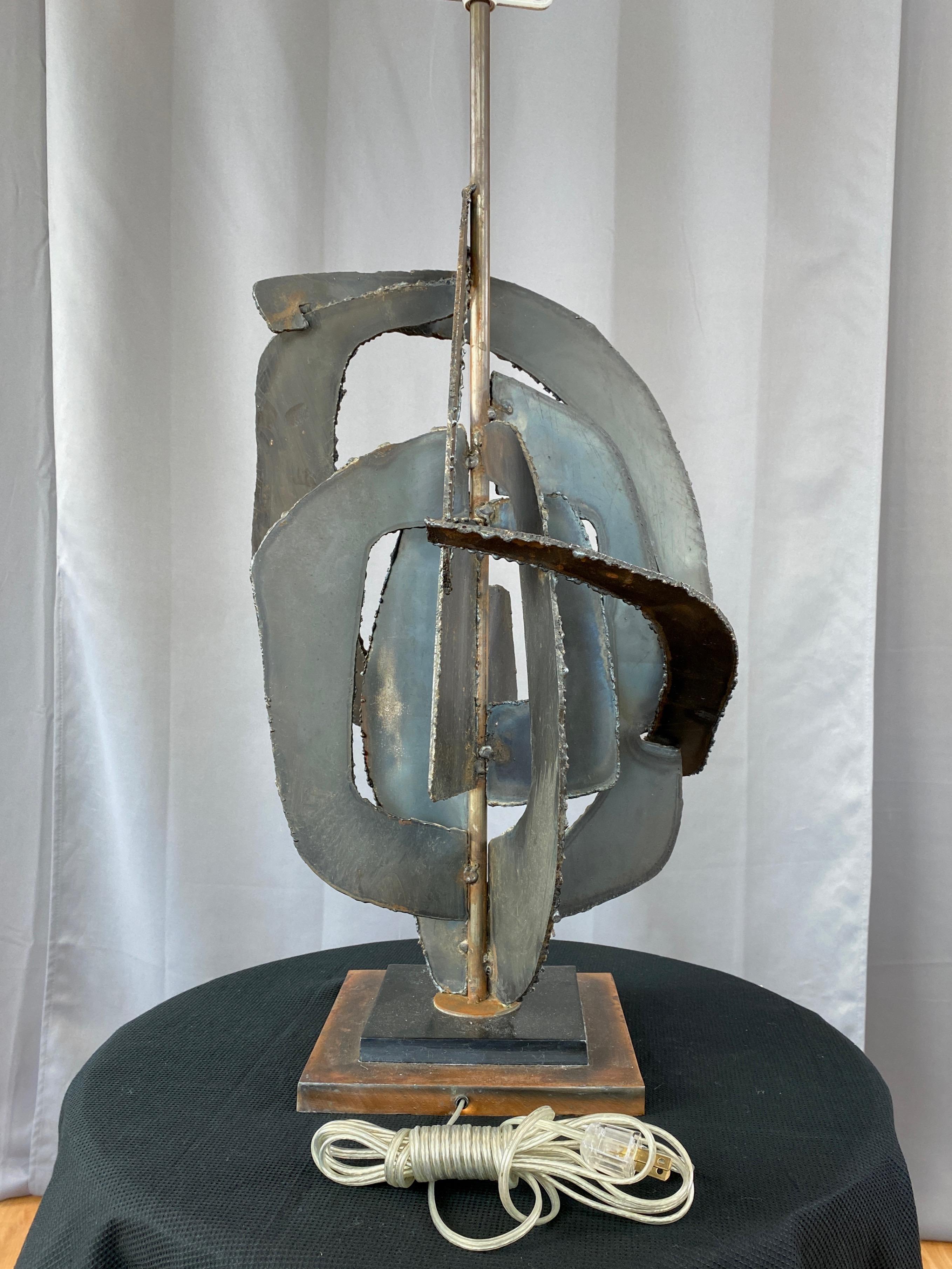 Enameled Richard Barr for Laurel Lamp Studio Collection Large Brutalist Table Lamp, 1963
